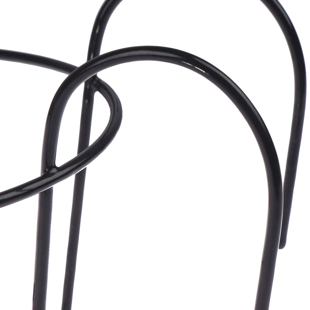 1 Pack Hanging Railing Planters Flower Pot Holders Plant Iron Racks Fence Metal Potted Stand Mounted Balcony Round Plant Baskets Shelf Container Box for Indoor and Outdoor Use-Black,Garden Steel Pots