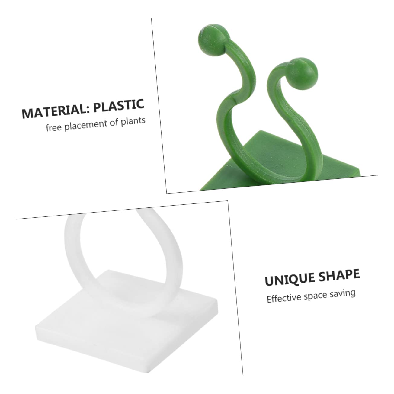 MERRYHAPY 120pcs Plant Wall Sticky Hooks for Climbing Plants Self-Adhesive Vine Clips Easy Installation Fixators for Home Decor