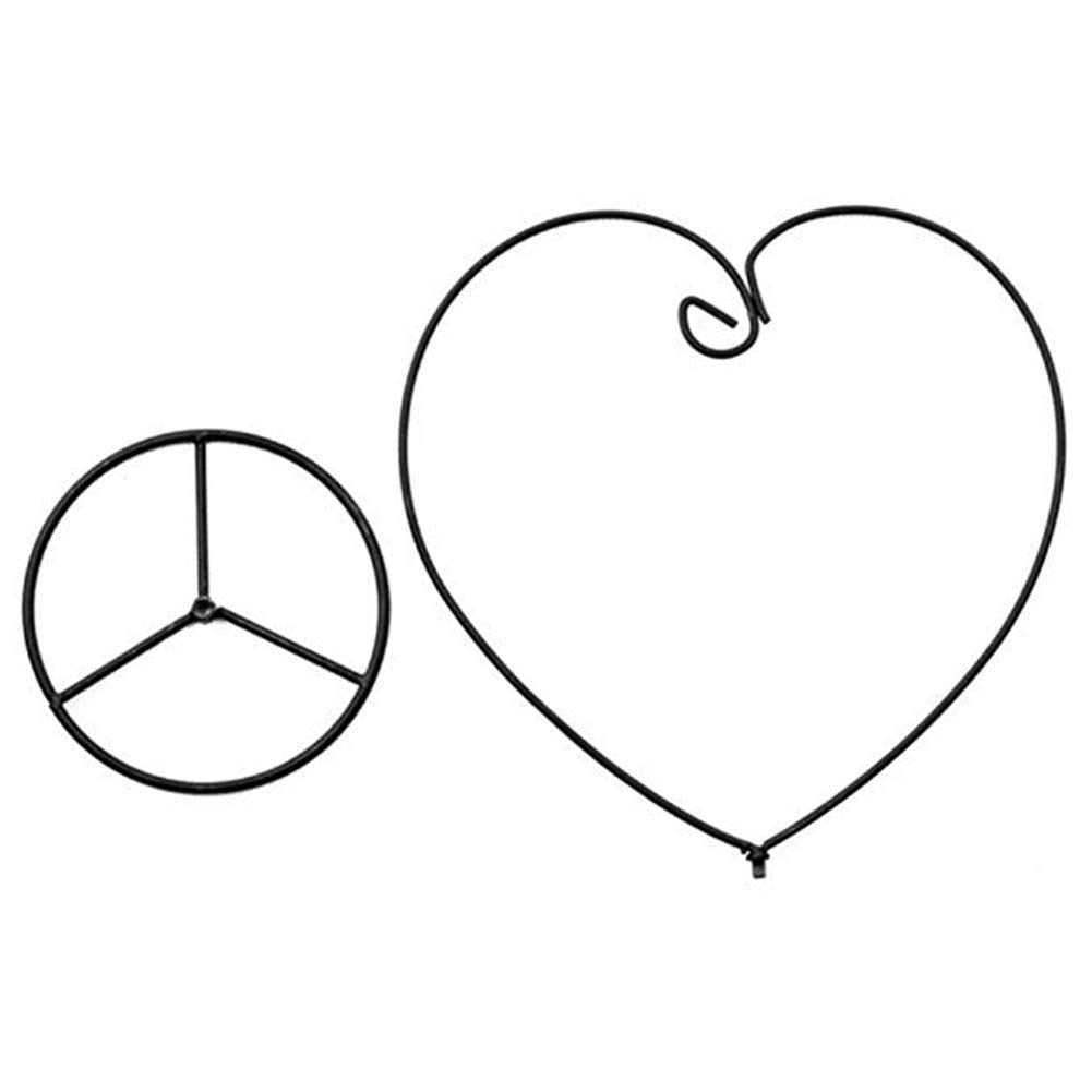 Archi Heart-Shaped Ornament Display Stand Iron Pothook Stand for Hanging Glass Terrarium (Heart-1)