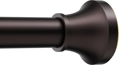 Adjustable Shower Curtain Rod 31-104 Inch, Never Rust Stainless Steel Brown Tension Rod, 1" Heavy Duty No-Drill for Bathroom, Kitchen & Closet