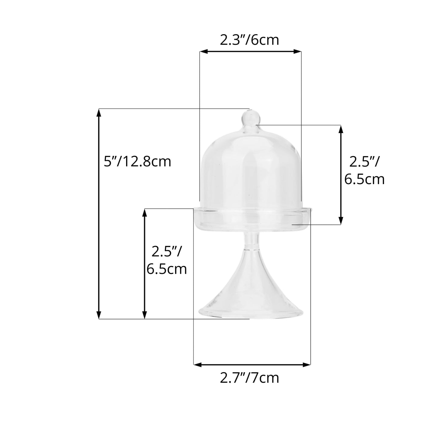 NCYP Mini Glass Bell Dome with Stand and Tiny Cube Planter for Display Jewelry, Ring, Small Plant - (3-Pack) 2.7" x 2.7" x 5" Little Cloche Set, Indoor Decor (Plants Not Included)