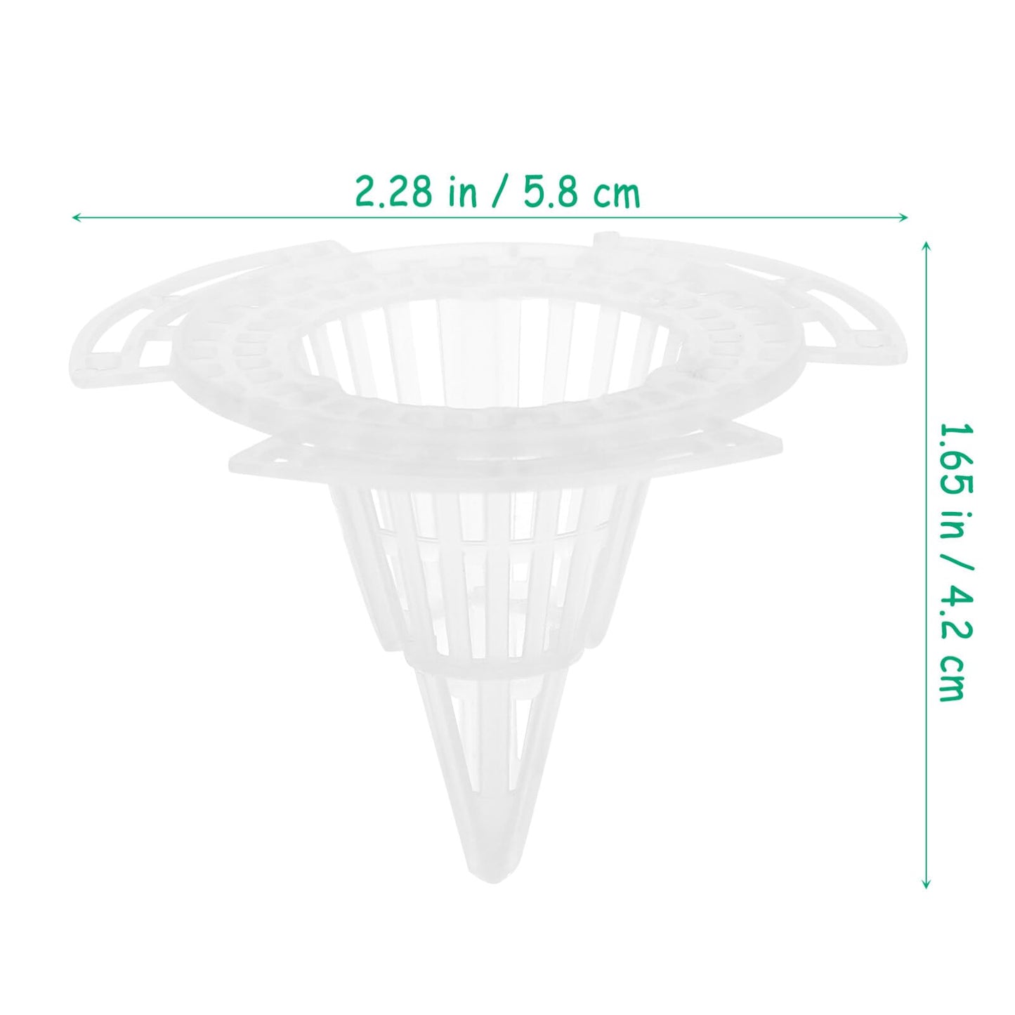 SOLUSTRE 20Pcs Flower Pot Bottom Hole Mesh Pads 2.28 Inch Cone Plant Pot Inserts for Drainage Soil Protection and Root Aeration in Bonsai and Planters