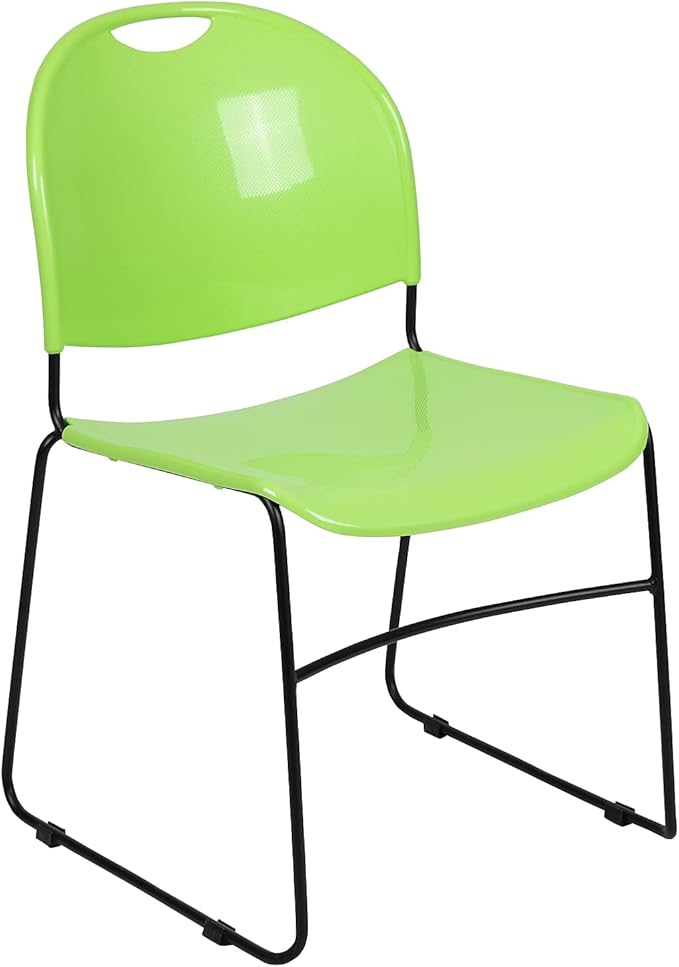 Flash Furniture HERCULES Series 880 lb. Capacity Green Ultra-Compact Stack Chair