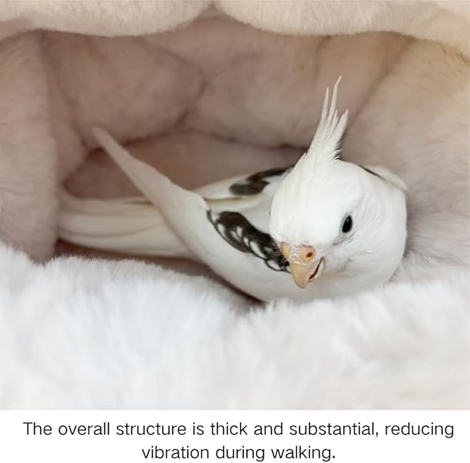 2 in 1 Warm Bird Carrier Bag, Bird Hammock Bed for Cage, Winter Travel Bag, Portable Parrot Outing Bag for Lovebird, Budgie, Conure, Quaker, Small Medium Birds (Purple,Small)
