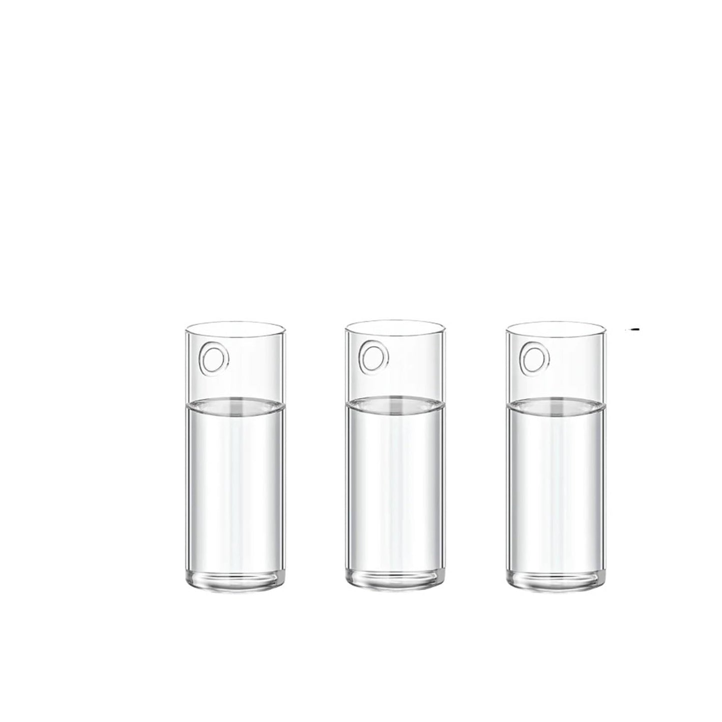 Glass Vase Vase 3Pack Wall Hanging Glass Planters Plant Terrarium Plants Holders Air Plants Wall Vase with Plastic Invisible Traceless Hangers(3Pcs Small)