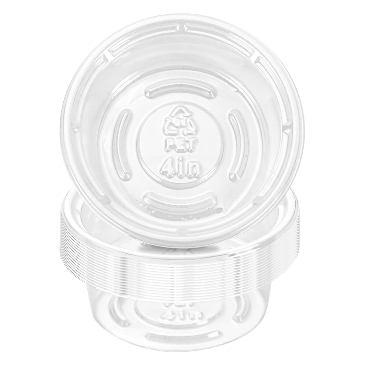 Plant Saucer 50 Pack Plant Trays for Pots 4 Inch Plastic Plant Saucers for Outdoors and Indoors Clear Drip Trays for Potted Plants Flower Pot Plates to Catch Water Plant Drainage Dishes No Holes