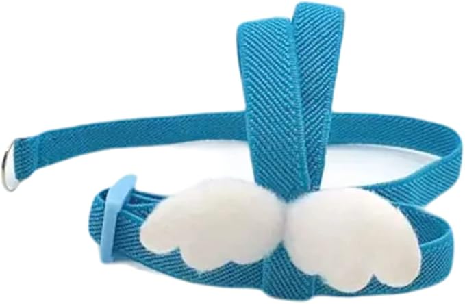 Pet Parrot Bird Harness Leash Adjustable Bird Flying Harness Traction Rope with Cute for Parrots Budgerigar Lovebird Cockatiel Mynah Outdoor Training Toy (Mannikin/Finch,White)