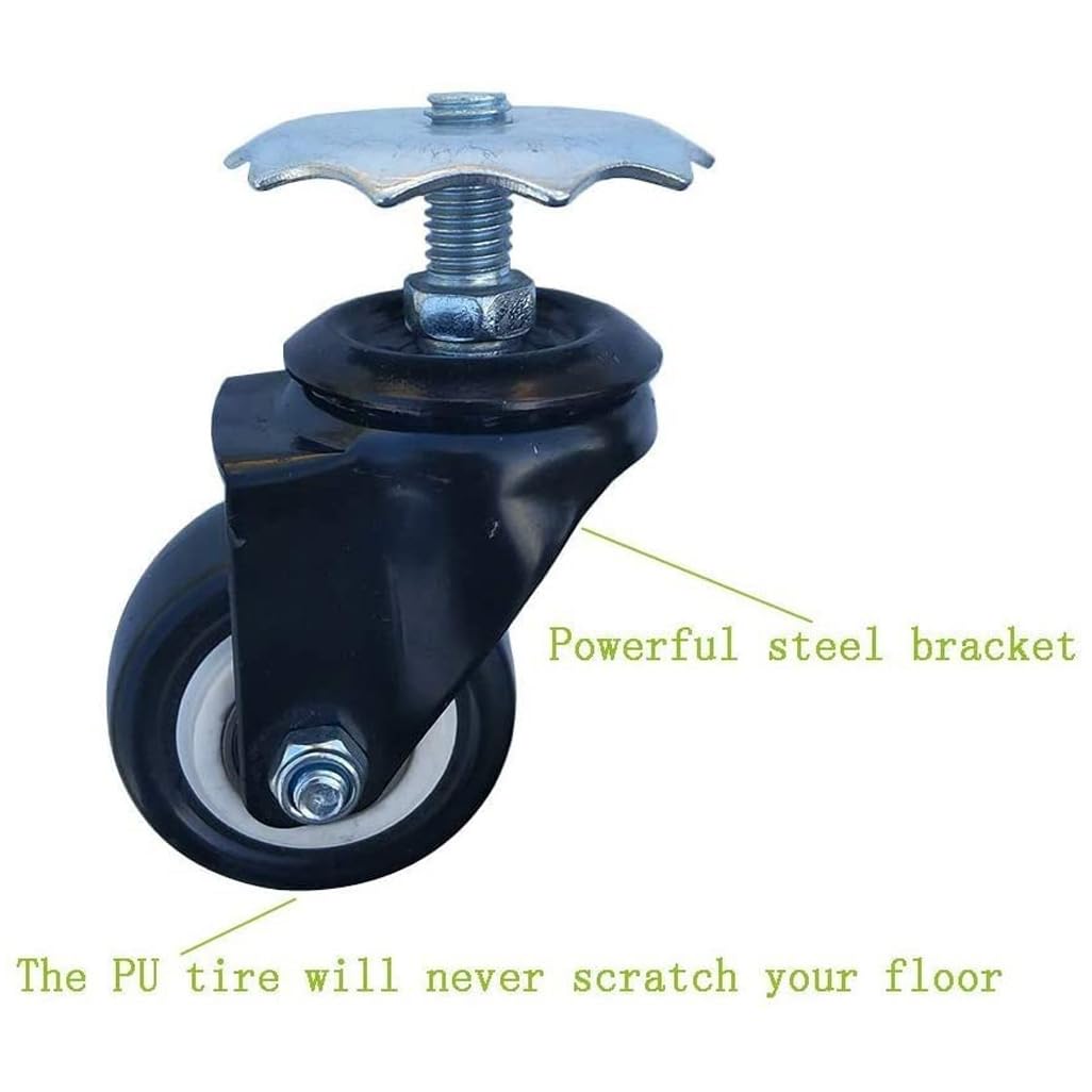 Klxeorser Plant Caddy With Lockable Wheels Casters Heavy Duty, 340lb Capacity, Metal Outdoor Plant Stand Pot Trolley With Wheels Rolling Base, Planter Dolly for Flower Pot Mover 20"