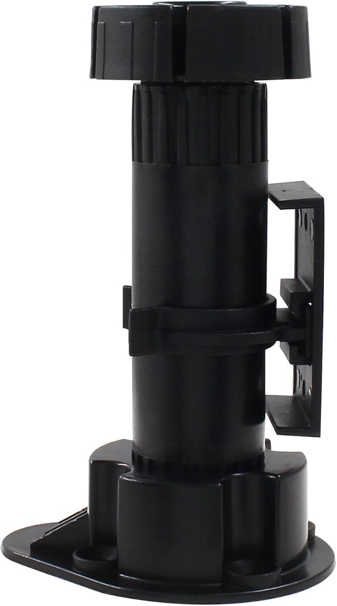 Jiozermi 4 Pack Black Plastic Cabinet Legs, Adjustable Furniture Feet