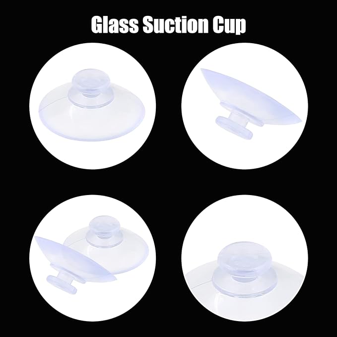 30 Pack Glass Table Suction Cups - 20mm Rubber Suckers Without Hooks