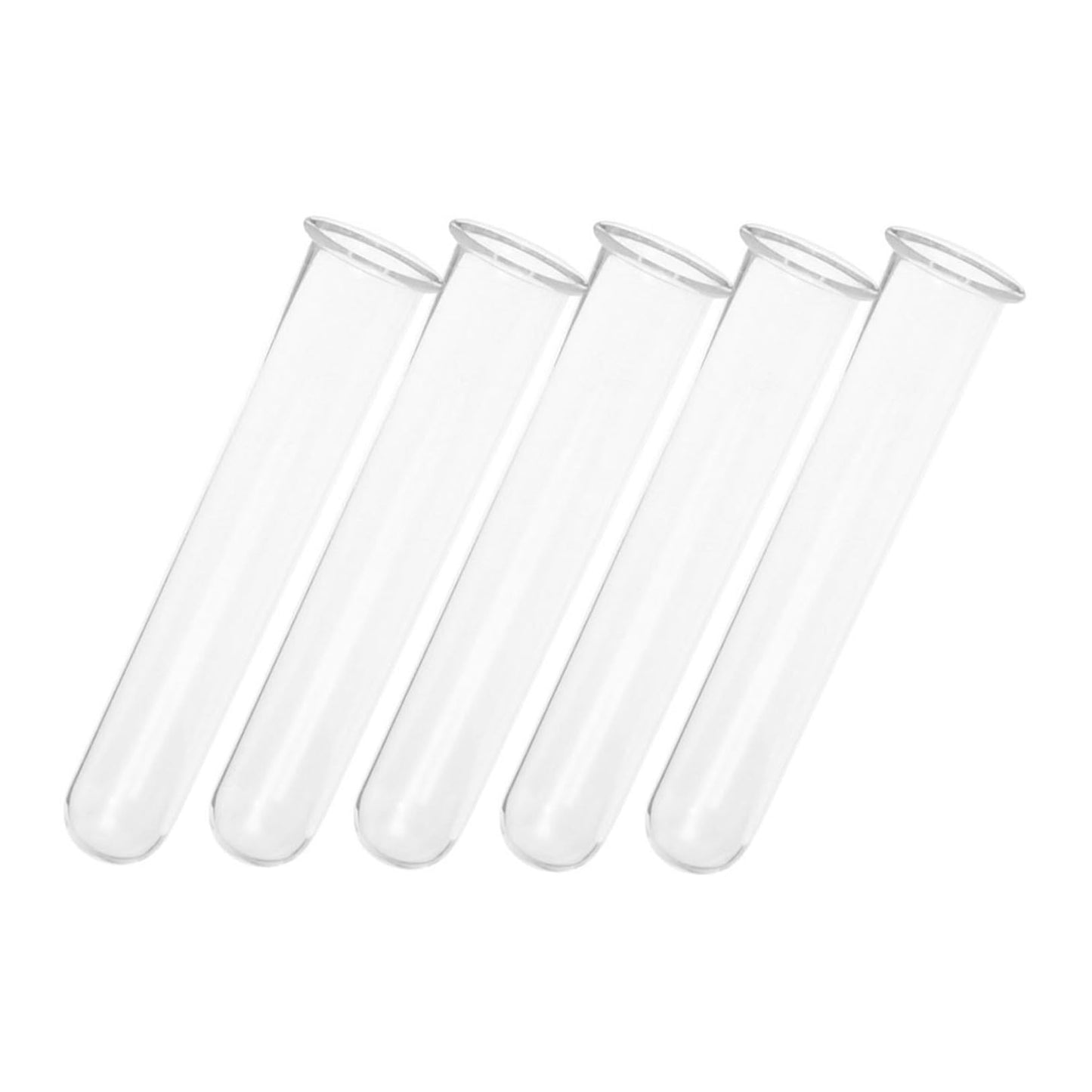 CATIEBYE 5pcs Glass Test Tube Vases for Plant Propagation Small Hydroponic Flower Water Tubes for Home and Office Terrarium Decoration 2.5x3x15cm