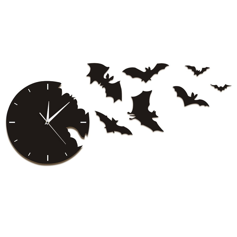 The Geeky Days Bat Clock Analog Wall Watch, 11.81 inch, Black