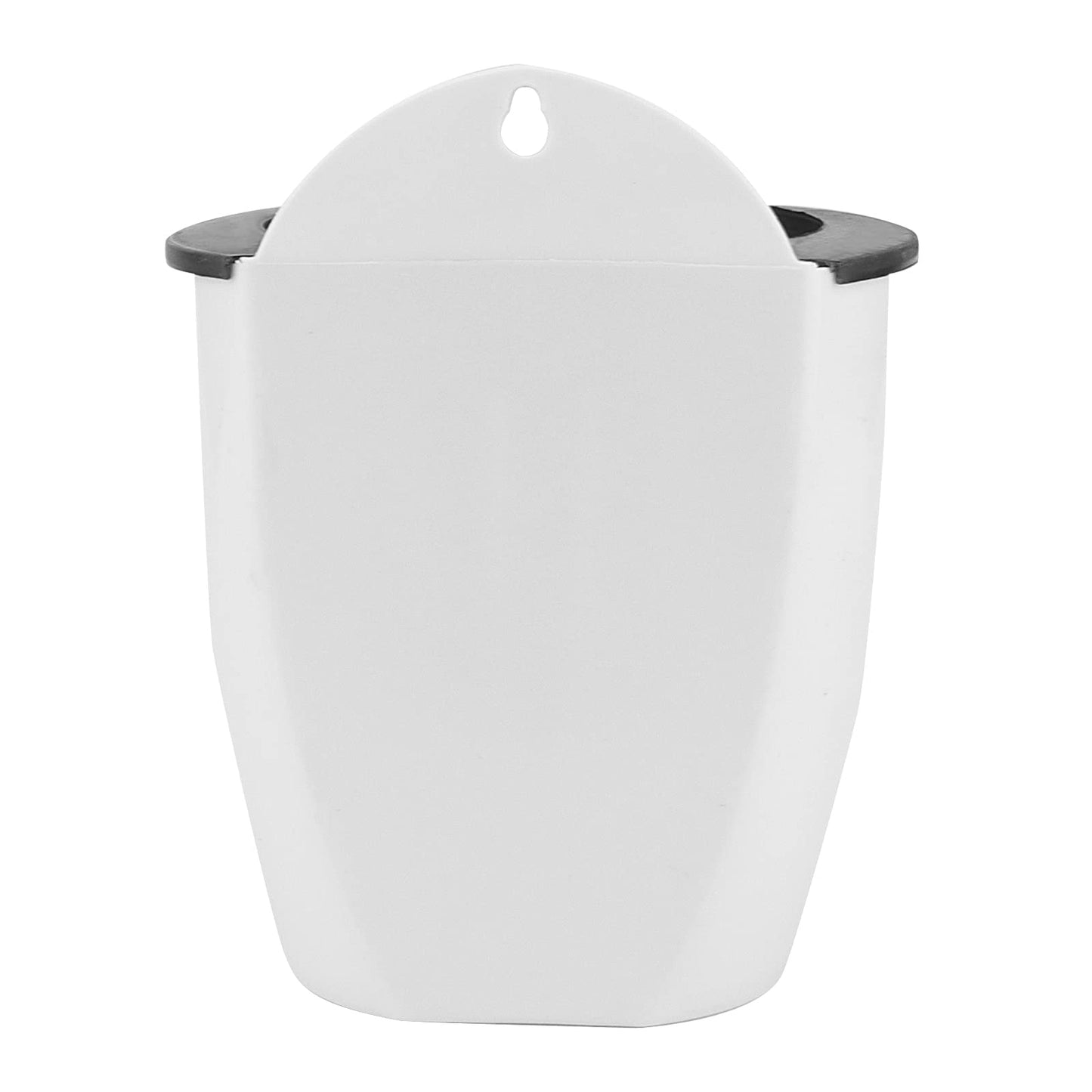 LEXININ 10 Pack 5 Inch Self Watering Hanging Planters, White Plastic Wall Mounted Plant Pots, Vertical Flower Pot for Plants