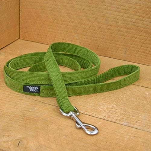 The Good Dog Company Hemp Corduroy Leash - 6 ft (1/2 Inch Width Avocado)