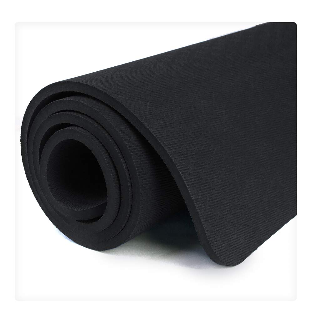Hatha Yoga Extra Thick TPE Yoga Mat - 72"x 32" Thickness 1/2 Inch -Eco Friendly SGS Certified - With High Density Anti-Tear Exercise Bolster For Home Gym Travel & Floor Outside