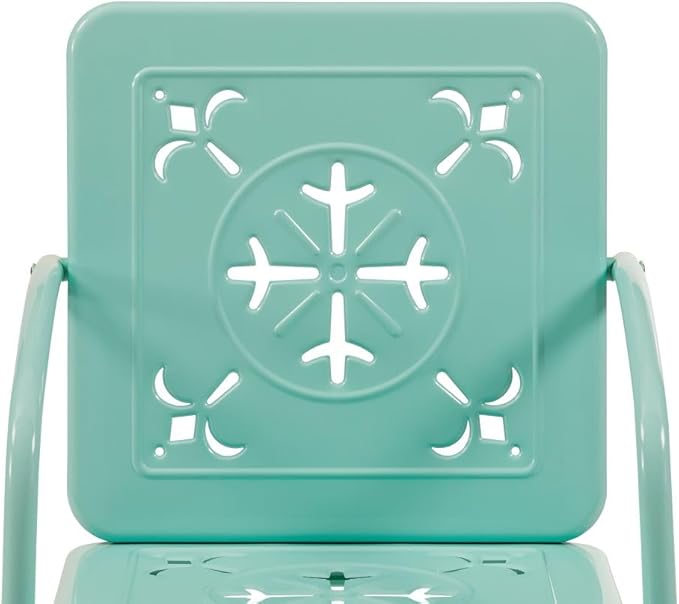 Crosley Furniture Azalea 2-Piece Outdoor Chair Set, Vintage Retro Metal Patio