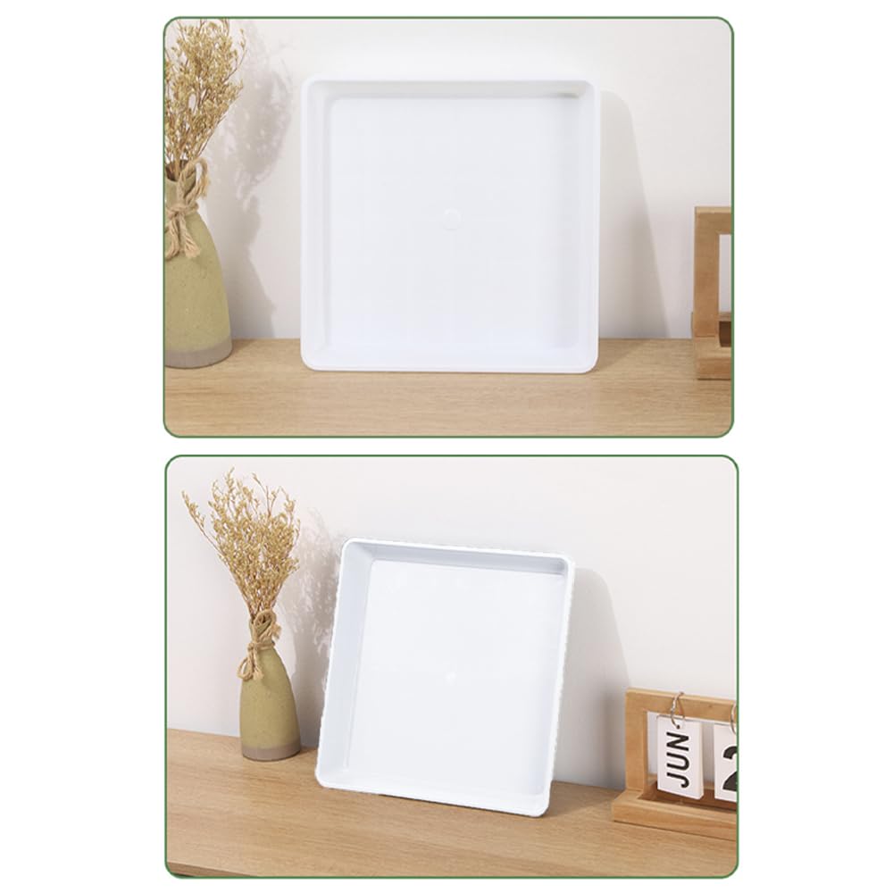 LannuMet 10pcs Plastic 6" Square Plant Saucer Drip Tray Indoors Outdoors Flower Pot Tray