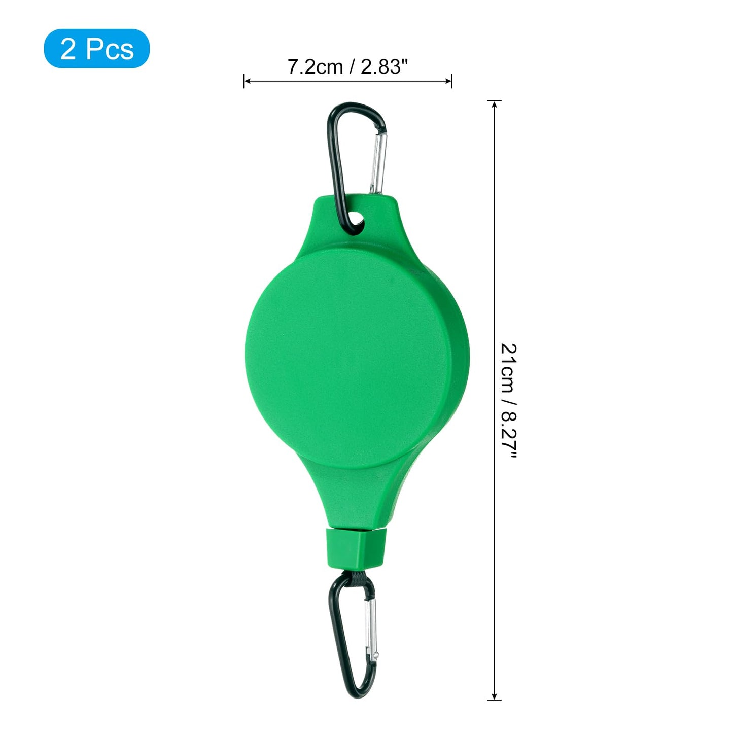 PATIKIL Plant Hanger, 2 Pcs Pulley Retractable Hanging Flower Basket Hook Indoor and Outdoor Plant Pots Holder, for Planters, Flower Basket, Wind Chimes, Lanterns, Bird Feeders, Green