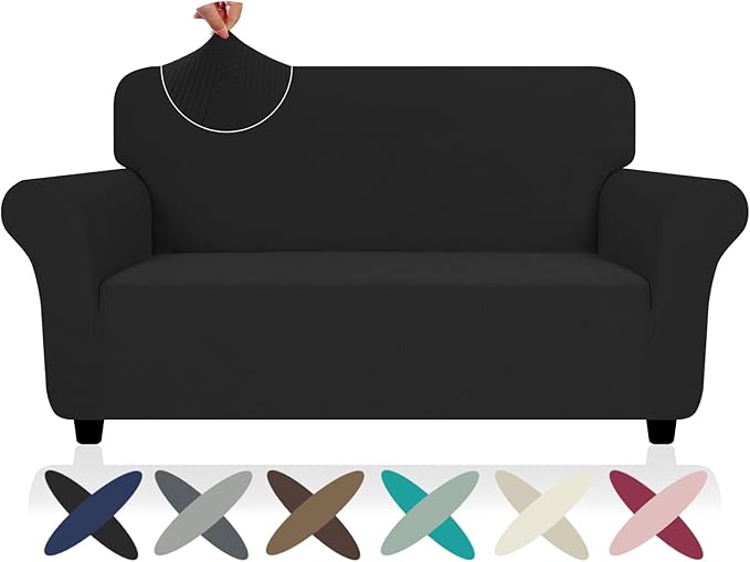 ZNSAYOTX Super Stretch Loveseat Covers, New Striped Love Seat Slipcover