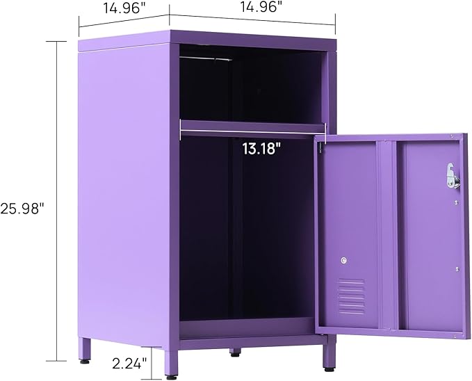 ALBAD Compact Metal Nightstand