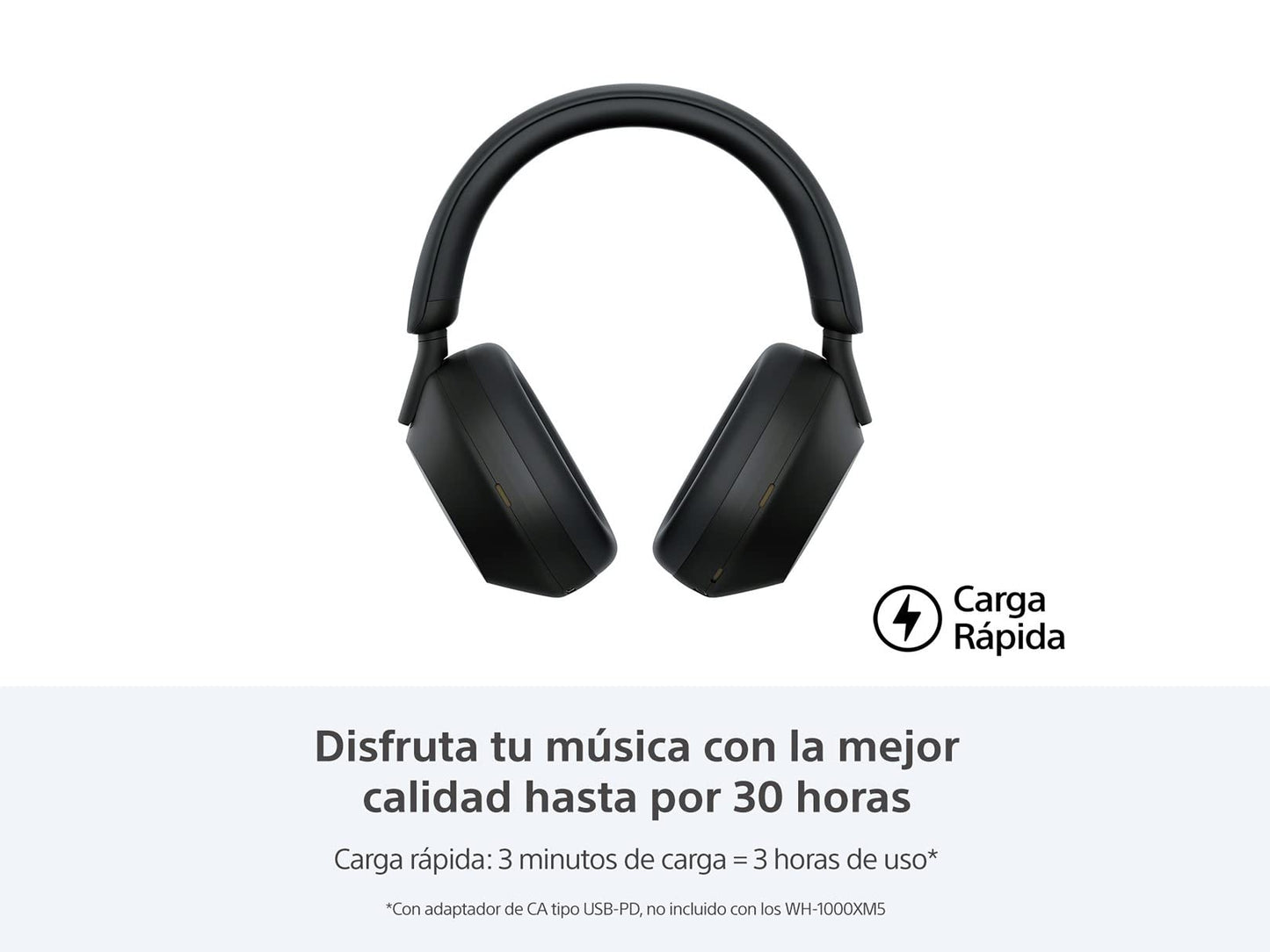 Sony WH-1000XM5 Noise Canceling Wireless Headphones - 30hr Battery Life - Over-Ear Style - Optimized for Alexa and Google Assistant - Built-in mic for Calls - Black - International Version No Warranty