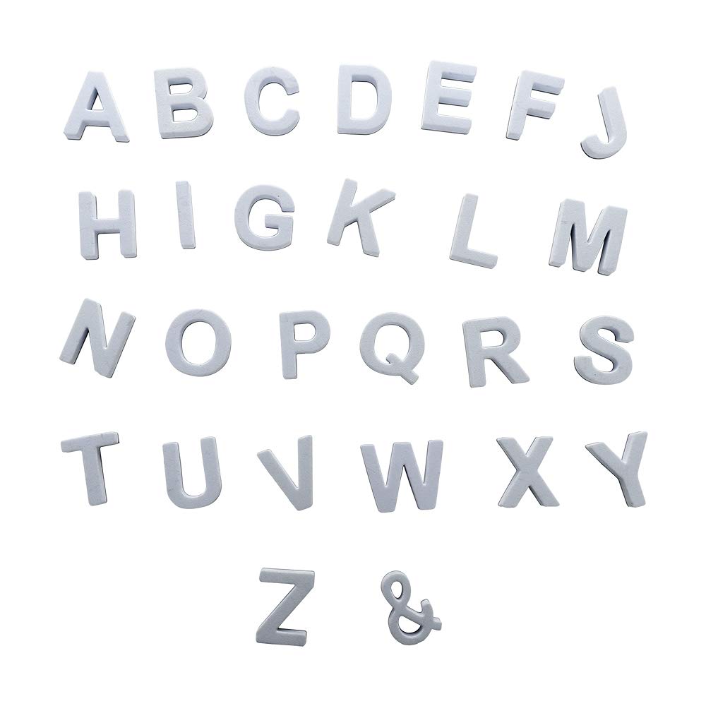 Firlar 124Pcs Magnetic Letters, Uppercase Alphabet ABC Magnets for Fridge Refrigerator, Foam Alphabet Letters Refrigerator Magnets Educational Tools for Spelling and Learning, White