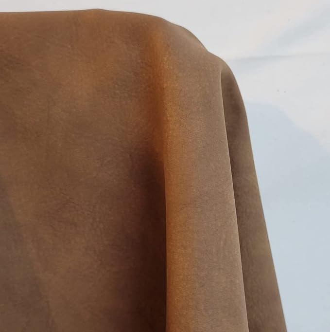 NAT Leathers | Desert Tan Tumbled Nubuck Soft Faux Vegan Leather PU | 3 Yard