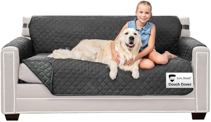 Sofa Shield® Couch Slip Covers for Dogs, Reversible Furniture Protector