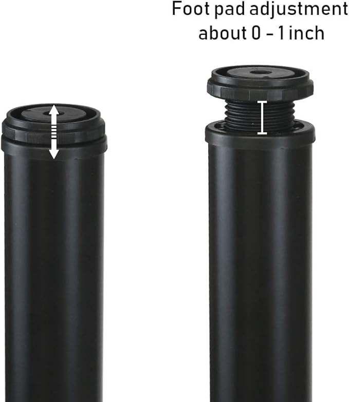 QLLY 8 Inch Adjustable Metal Coffee Table Legs, Heavy Duty Round Furniture Legs