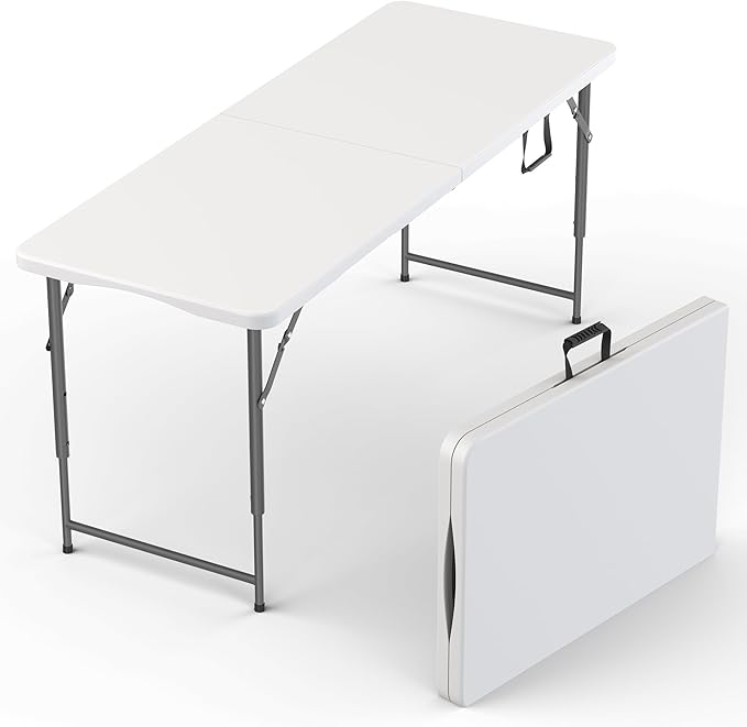 5.5 Feet ADJUSTABLE Foldable Table