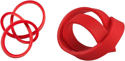 JAM PAPER Colorful Rubber Bands - Sizes 33 & 64 Set - Red Multi-Purpose Rubberbands - 200/Pack