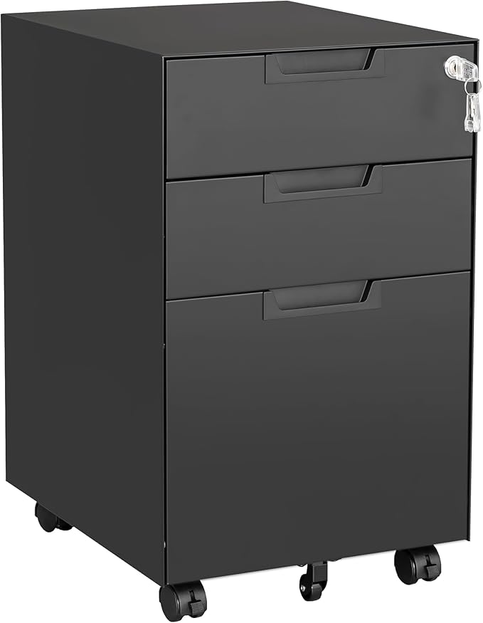 Letaya 3 Drawer Mobile File Cabinet