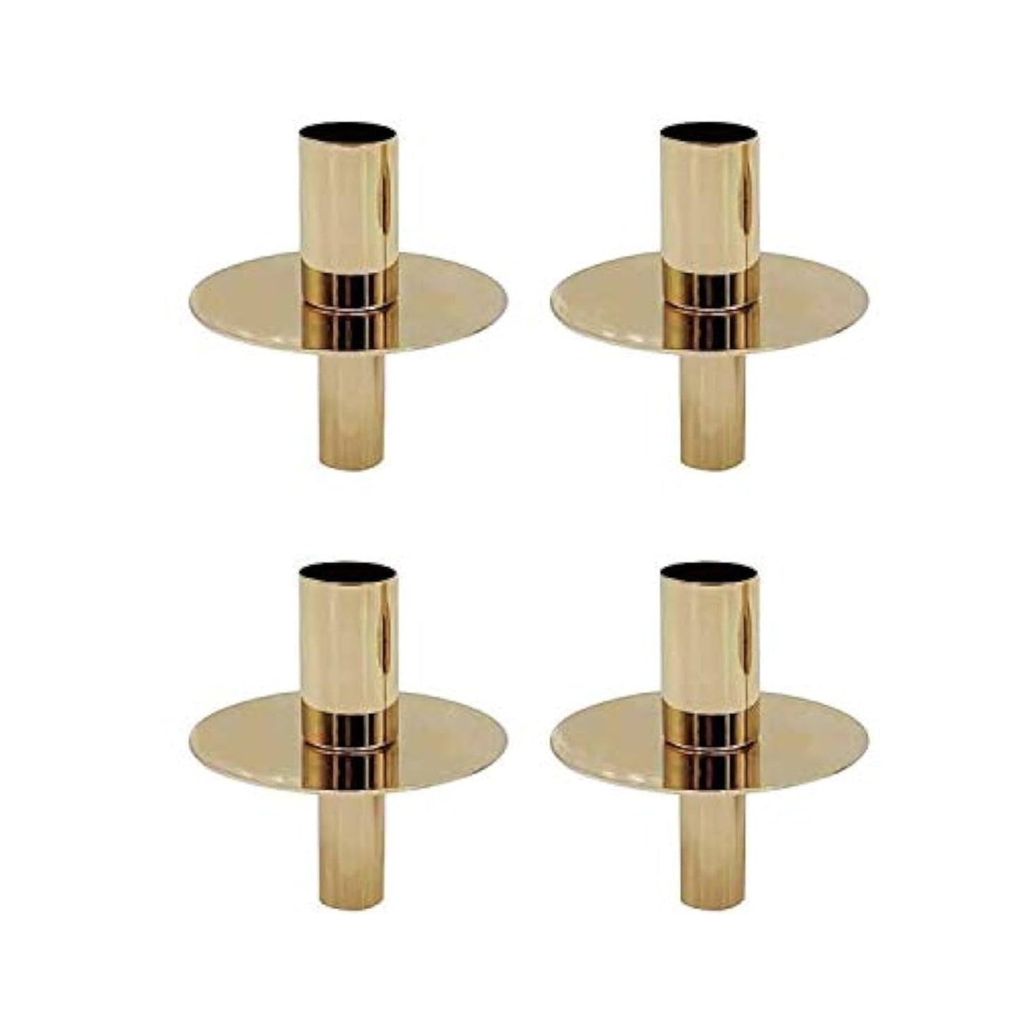 VINCIGANT Gold Wine Bottle Taper Candle Holder,Modern Candlestick Holder for Standard Votive Candles,Birthday Wedding Decoration (Set of 4) Gold Candle Stick Holders Centerpieces for Tables Bulk