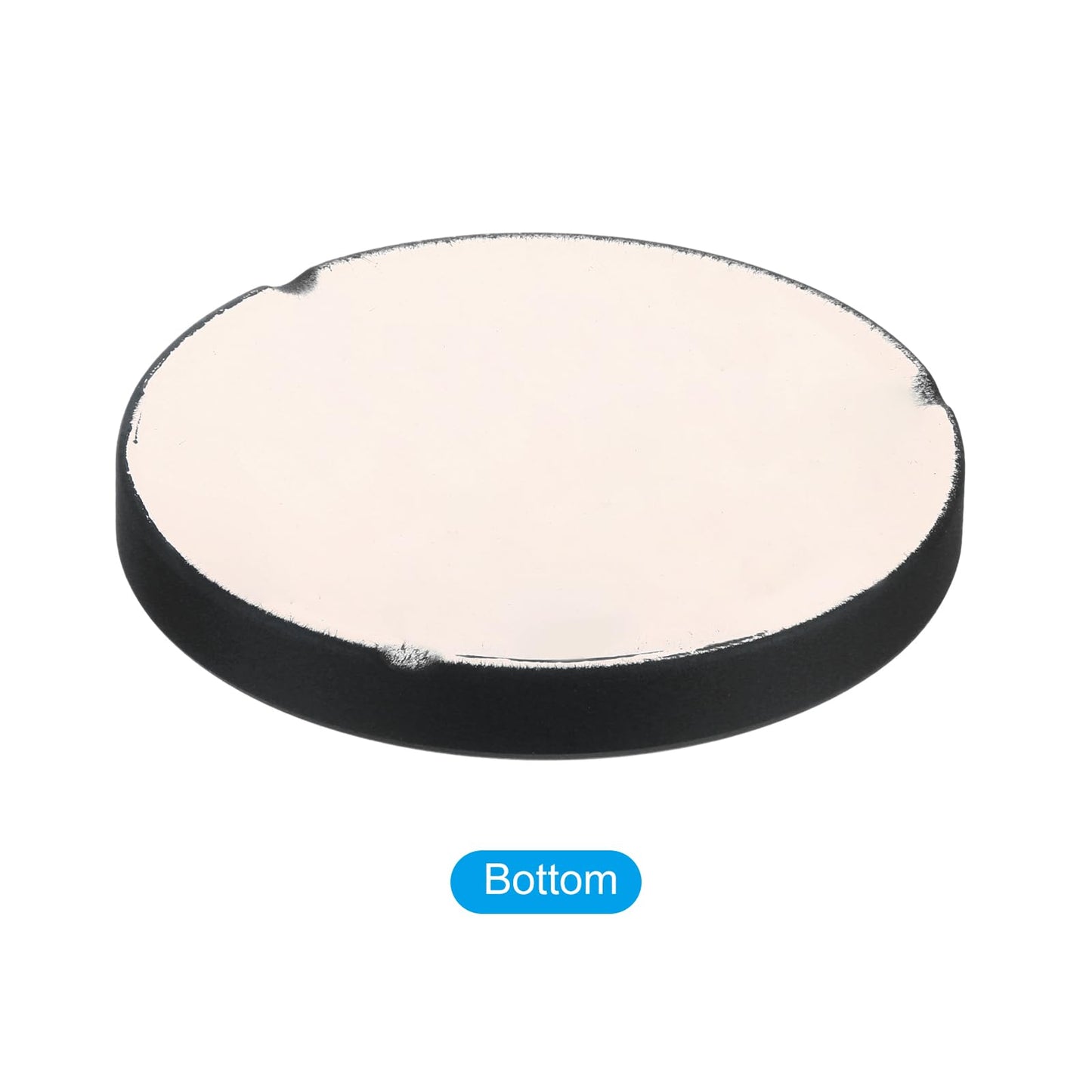 PATIKIL Plant Pot Saucer 6 Inch OD, 3 Pack Ceramic Round Flower Drip Tray for Indoor Outdoor, Black
