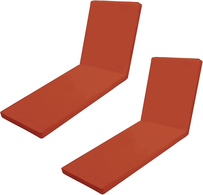Outdoor Chaise Lounge Cushions for Patio, Waterproof Replacement Seat Cushions