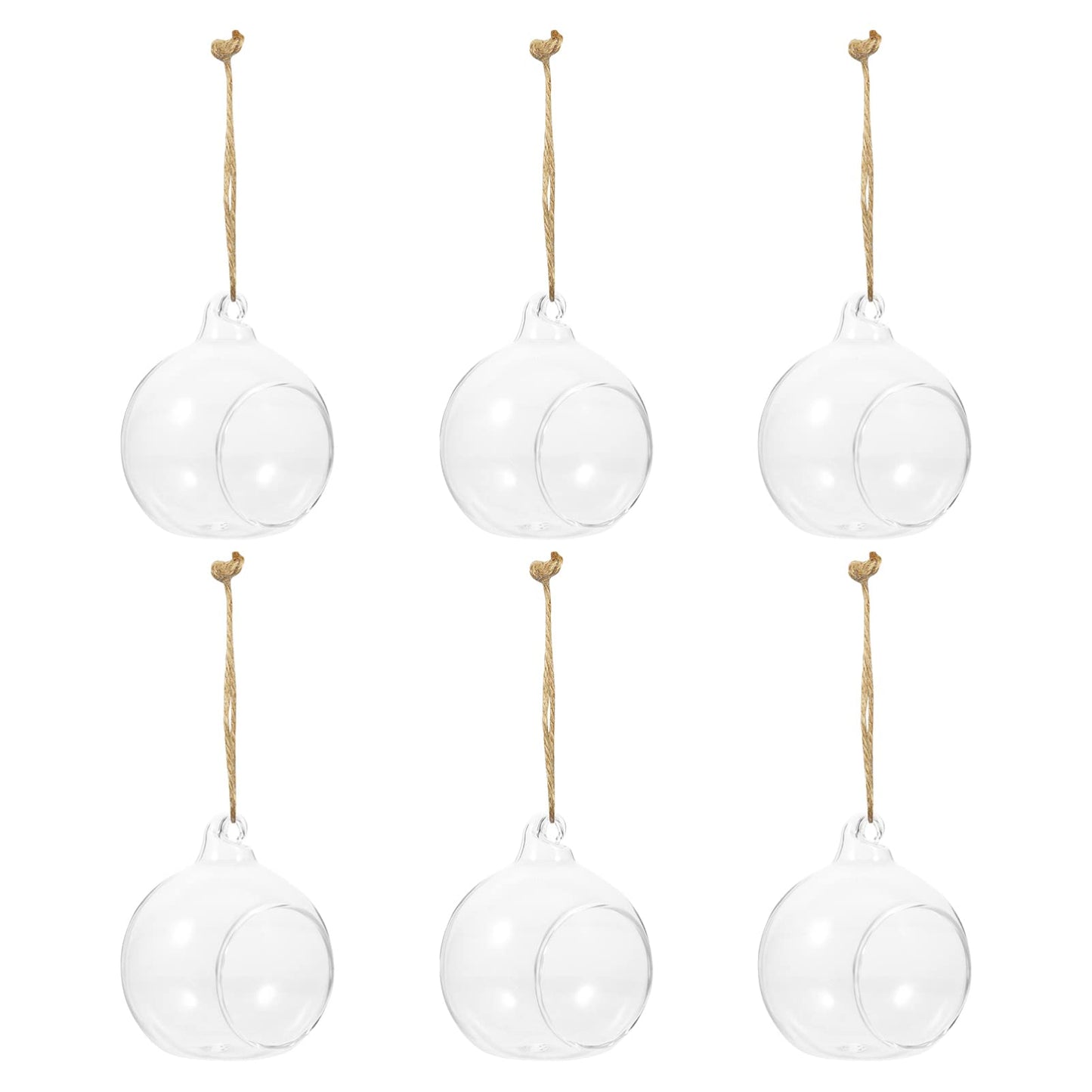 Cabilock Hanging Planter Glass Containers Glass Vases 12 Pcs Hanging Terrarium Hanging Glass orb Hanging Terrarium Globe Orbs air Plants Globe Glass Plant Glass Containers Glass Vases Glass Vase