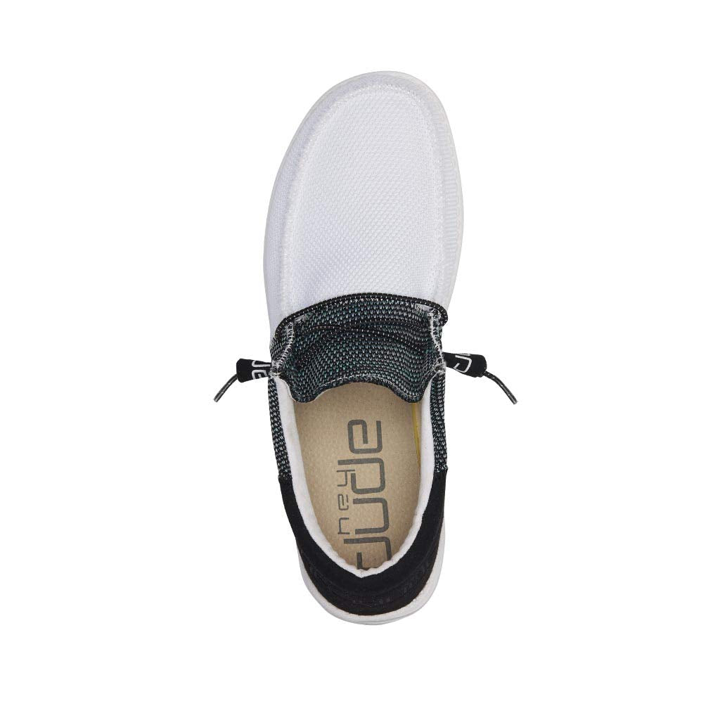 Hey Dude Men's Wally Sox Funk Black Ice Size 9 | Men’s Shoes | Men's Lace Up Loafers | Comfortable & Light-Weight