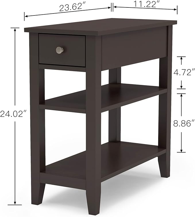 ChooChoo Side Table Living Room, Narrow End Table