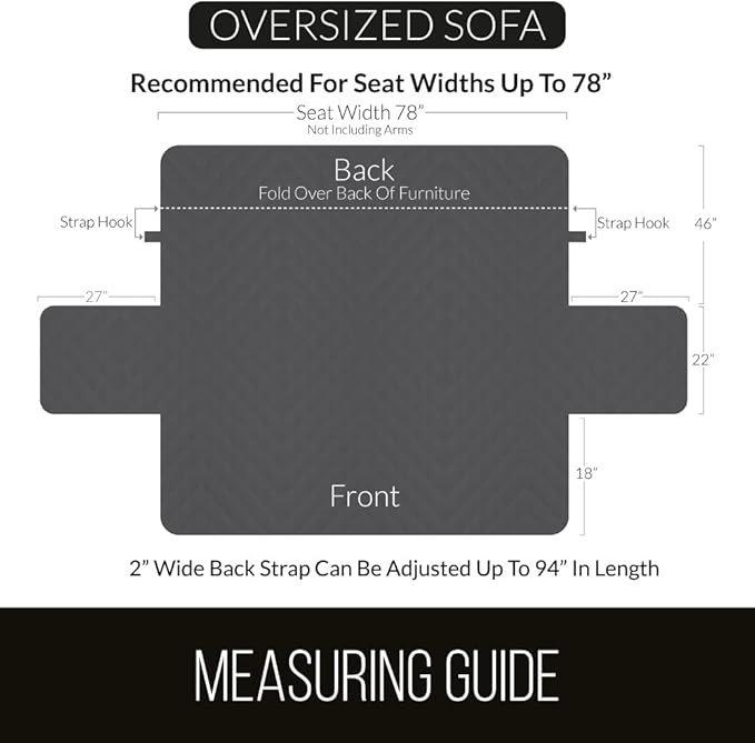 Sofa Shield® Couch Slip Covers for Dogs, Reversible Furniture Protector