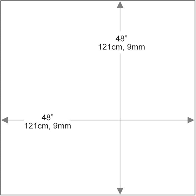 Dulles Glass 48 inch Square Glass Table Top