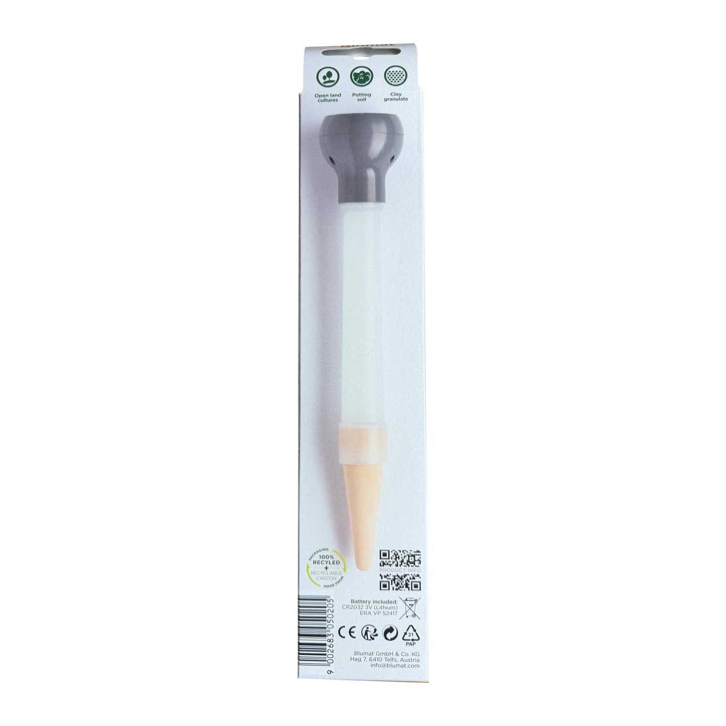 Blumat Moisture Meter for Plants - Accurate Soil Moisture Meter - Easy to Use Advanced Water Meter for Gardening (Moisture Meter with Cap and Planting Tool)