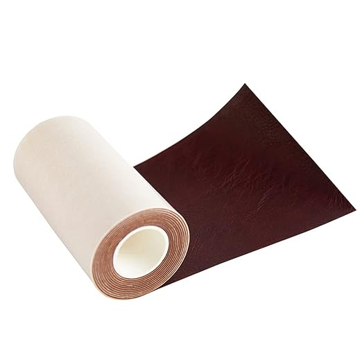 Leather Repair Tape kit Self Adhesive Patch Heavy Duty, Retro Claret 4x60 inch