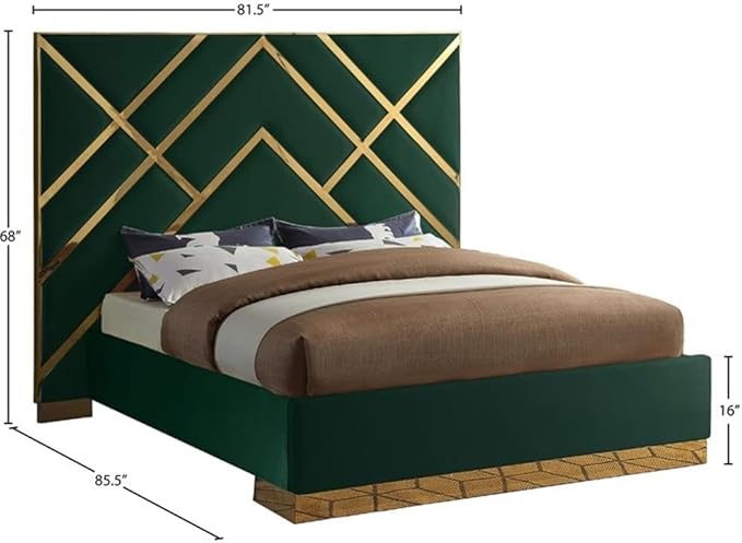 Meridian Furniture VectorGreen-Q Vector Collection Modern | Contemporary Velvet