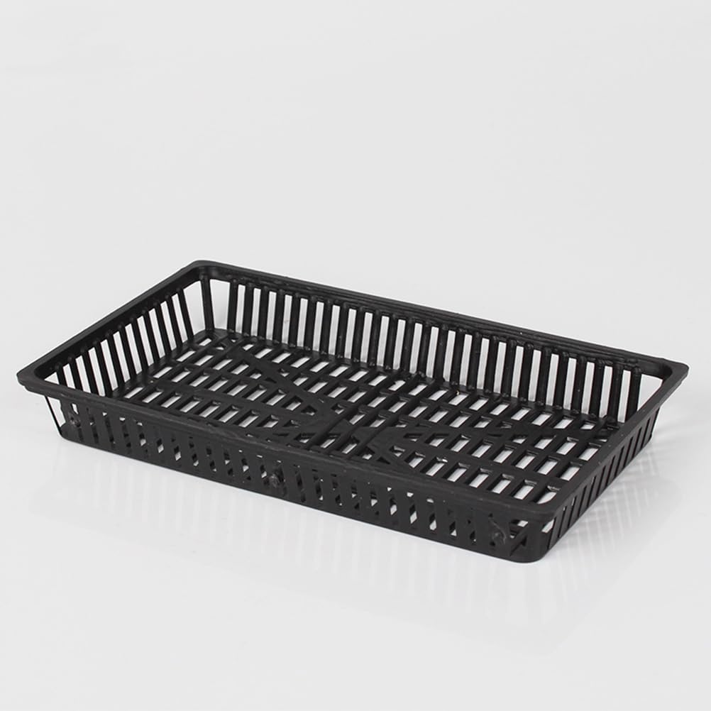Yardwe 10-Pack Aquarium Planting Baskets Plastic Aquatic Plant Pots with Drainage Holes for Fish Tank Water Grass and Pond Plant Growth
