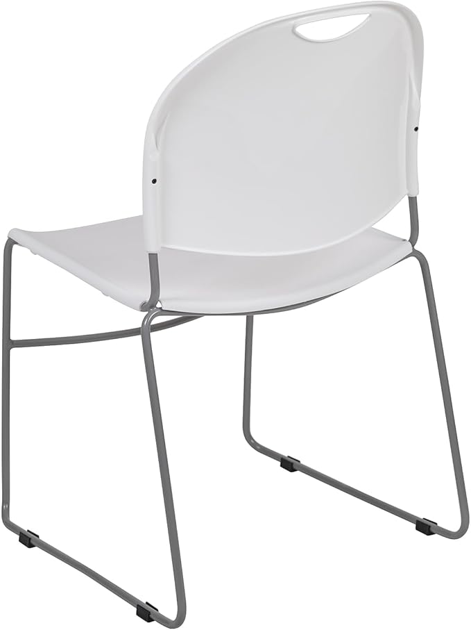Flash Furniture HERCULES Series 5 Pack 880 lb. Capacity White Ultra-Compact