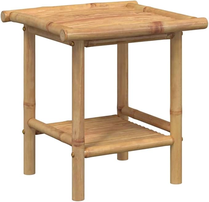 Natural Bamboo Fiber Coffee Table Square Modern Eco-Friendly Furniture