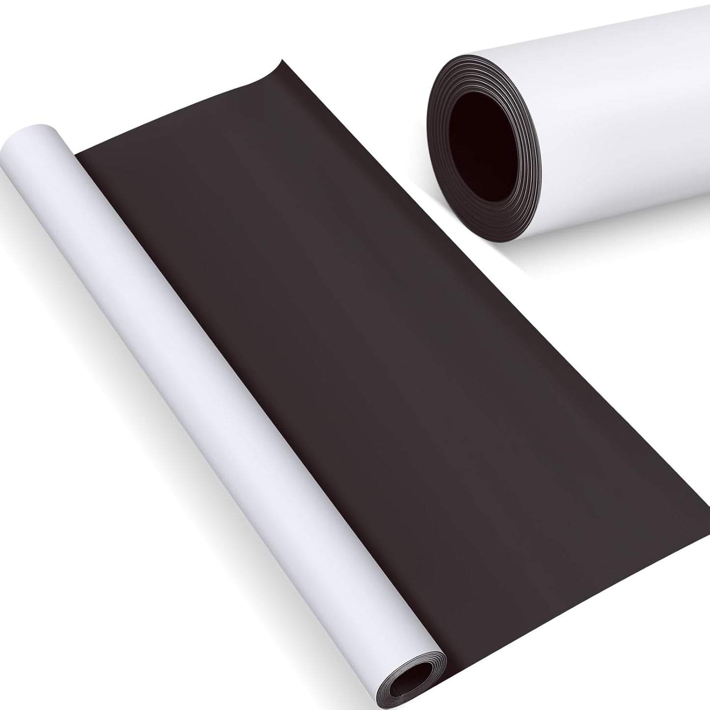 Amylove Blank White Surface Magnet Sheets 24 Inch x 5 Feet, 40 Mil Magnetic Roll Printable Flexible Vinyl Blank Magnetic Sign Sheet Safe for Vehicles DIY Craft Project