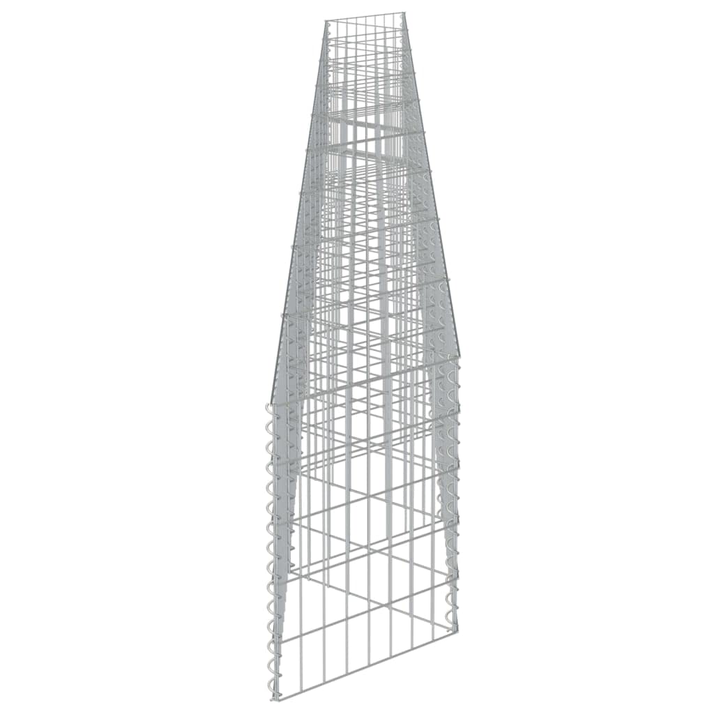 vidaXL Gabion Basket for Garden, Galvanised Steel Gabion Planter, Gabion Raised Bed, High Load Capacity, 248''x11,8x19,7''