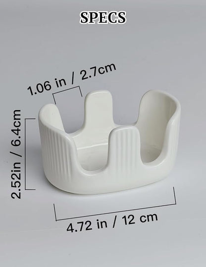 Ceramic Sponge Holder, 2-Slot Dish Sponge Holder