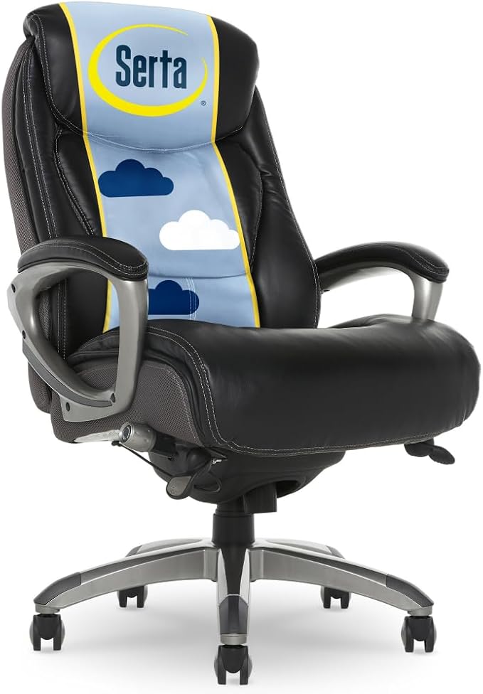 Serta Lautner Executive Home Office Desk Chair, Ergonomic High-Back